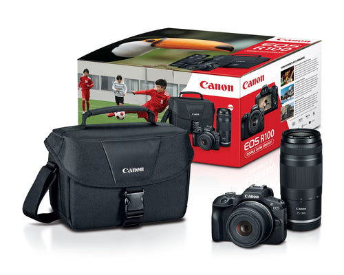 Canon EOS R100 Double Zoom Lens Kit MILC Body 24.1 MP CMOS 6000 x 4000 pixels Black