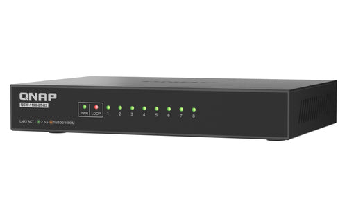 QNAP QSW-1108-8T-R2 network switch Unmanaged 2.5G Ethernet (100/1000/2500) Desktop Black