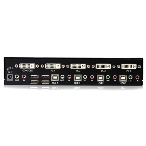 StarTech.com 4 Port DVI USB KVM Switch with Audio and USB 2.0 Hub
