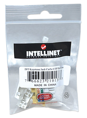 Intellinet Keystone Jack, Cat5e, UTP, Punch-down, Yellow