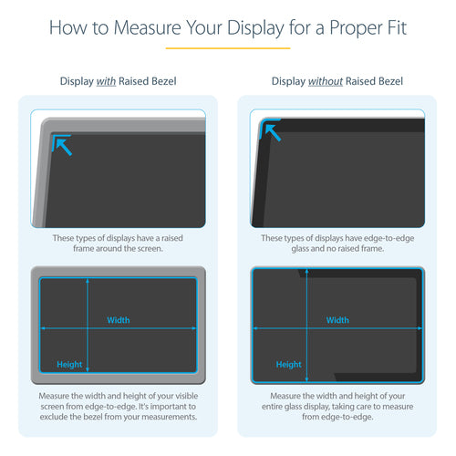 StarTech.com Monitor Privacy Screen for 21.5 inch PC Display - Computer Screen Security Filter - Blue Light Reducing Screen Protector Film - 16:9 Widescreen - Matte/Glossy - +/-30 Degree