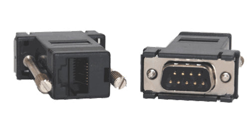 Opengear 319019 cable gender changer DB9F RJ45 Black
