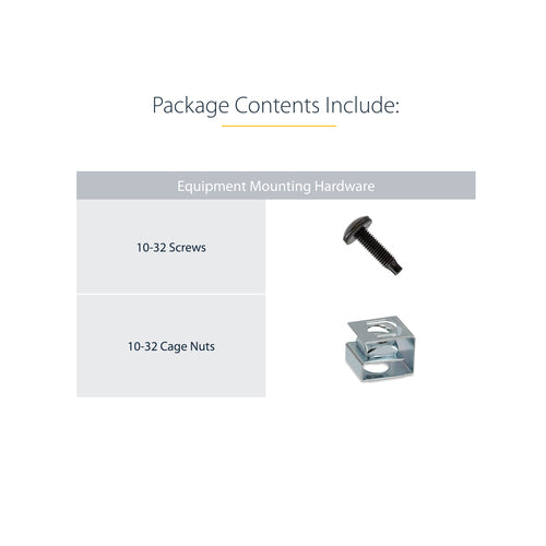 StarTech.com Rail Depth Adapter Kit for Server Racks - 1U