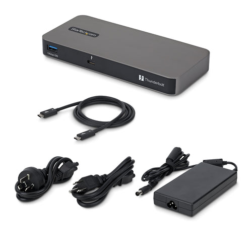 StarTech.com 4-Port Thunderbolt 5 Hub with Thunderbolt Share KVM, 80/120Gbps, 8K Multi-Display, 140W PD, USB-A 10Gbps, TB4 & USB4, MacBook M4 Pro M4 Max M5