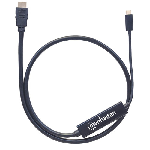 Manhattan USB-C to HDMI Cable, 4K@30Hz, 1m, Black, Male to Male, Three Year Warranty
