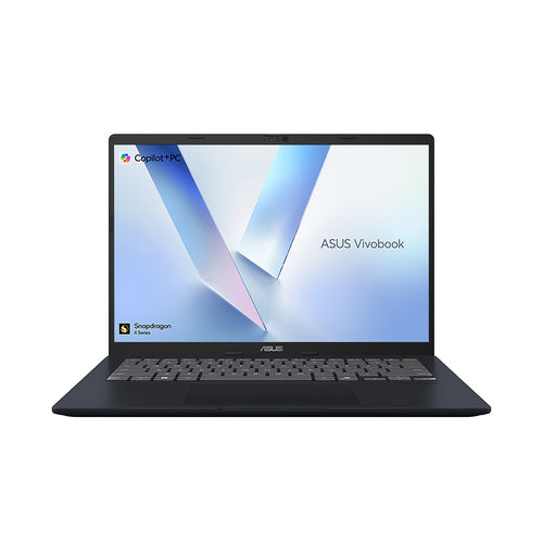 ASUS Vivobook 16 X1607QA-DS54 Copilot+ PC Snapdragon X1-26-100 Laptop 40.6 cm (16") WUXGA 16 GB LPDDR5x-SDRAM 512 GB SSD Wi-Fi 6E (802.11ax) Windows 11 Home Blue