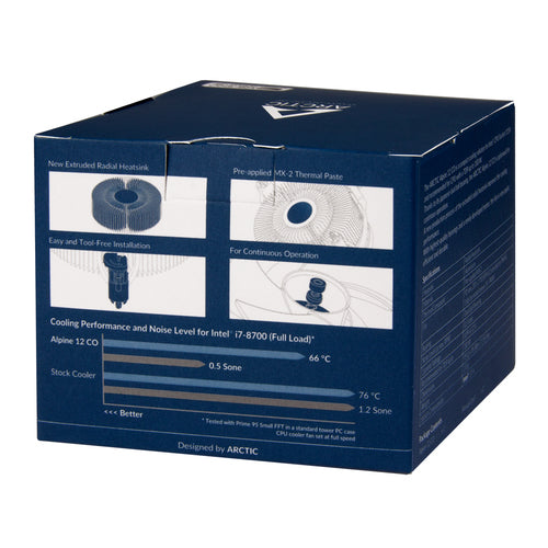 ARCTIC Alpine 12 CO - Compact Intel CPU-Cooler for Continuous Operation