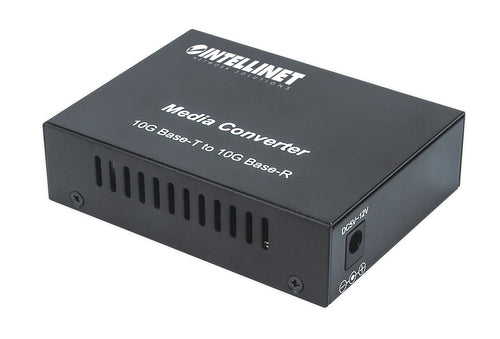 Intellinet 10GBase-T to 10GBase-R Media Converter, 1 x 10 GB SFP+ Slot, 1 x 10GB RJ45 Port