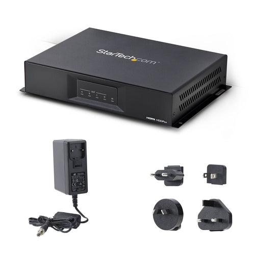 StarTech.com 2x2 HDMI Video Wall Controller - 4K 60Hz HDMI 2.0 Video Input to 4x 1080p Output - Video Wall Processor for Multi Screen Display - Video Wall Splitter - RS232/Ethernet Control