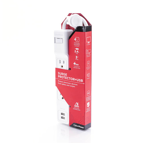 CyberPower P403URC1 surge protector White 4 AC outlet(s) 900 m