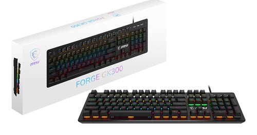MSI FORGE GK300 BLUE US keyboard Gaming USB QWERTY US English Black