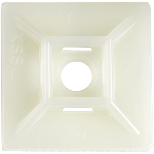 StarTech.com 100 Pack Cable Tie Mounts with Adhesive Tape for 0.21 in. (5.5 mm) Wide Ties - Nylon/Plastic Zip Tie Mounts - Electrical/Network Cable Wrap Mounts / 94V-2 Fire & UL Rated TAA