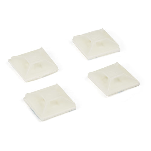 StarTech.com 100 Pack Cable Tie Mounts with Adhesive Tape for 0.13 in. (3.2 mm) Wide Ties - Nylon/Plastic Zip Tie Mounts - Electrical/Network Cable Wrap Mounts / 94V-2 Fire & UL Rated TAA