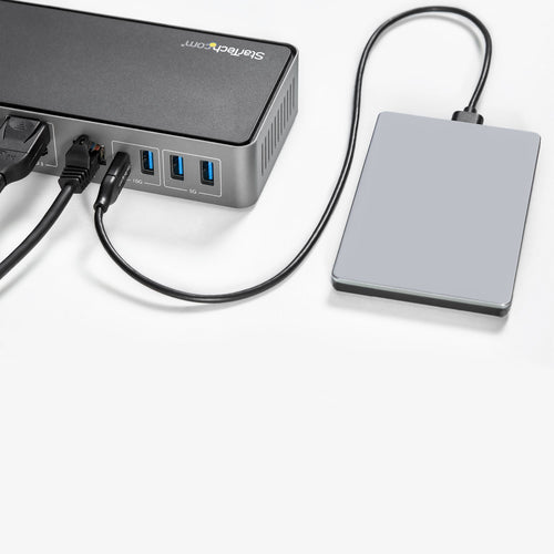 StarTech.com USB-C & USB-A Dock - Hybrid Universal Triple Monitor Laptop Docking Station w/ DisplayPort & HDMI 4K 60Hz - 85W Power Delivery, 6x USB Hub, GbE, Audio - USB 3.1 Gen 2 10Gbps
