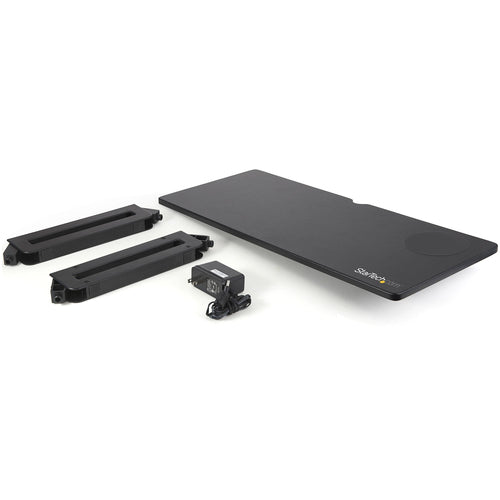 StarTech.com Monitor Riser Stand with Wireless Charging Pad - 15W Qi Charger (Fast Wireless Charge) - Height Adjustable Computer Monitor/Laptop Riser Stand for Desk w/ Phone/Tablet Charger