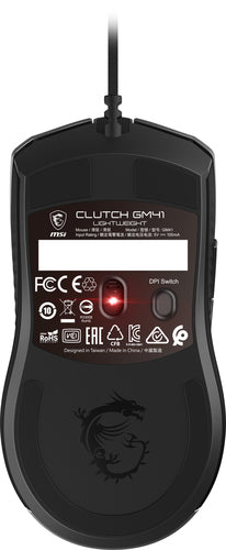 MSI CLUTCH GM41 LIGHTWEIGHT RGB FPS Gaming Mouse 'upto 16000 DPI Fast Optical Sensor, 65g weight, Frixion Free Cable, Symmetrical design, OMRON Switch with 60+ Million Clicks, Dragon Center Supported, NVIDIA REFLEX Compatible'