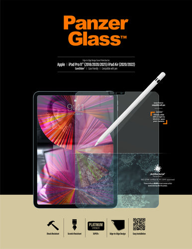PanzerGlass ® Screen Protector iPad Pro 11″ (2018, 2020-2022, 2024) | Air 10.9'' (2020, 2022) Clear screen protector Apple 1 pc(s)