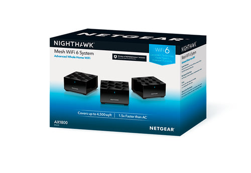 NETGEAR AX1800 Dual-band (2.4 GHz / 5 GHz) Wi-Fi 6 (802.11ax) Black 3 Internal