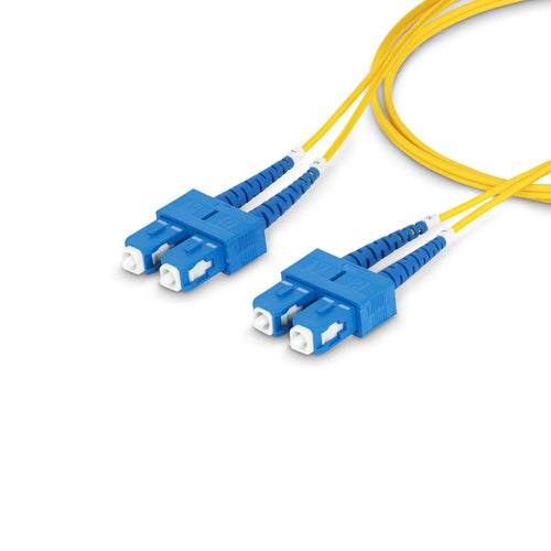 StarTech.com 30m (98.4ft) SC to SC (UPC) OS2 Single Mode Duplex Fiber Optic Cable, 9/125µm, 40G/100G Zipcord, Bend Insensitive, Low Insertion Loss - LSZH Fiber Jumper Cord