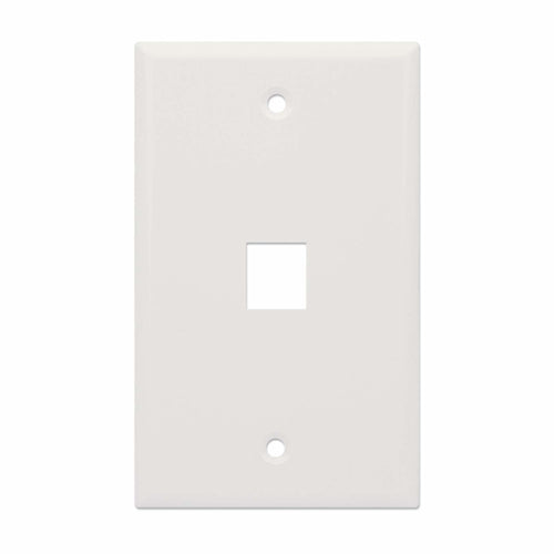 Intellinet 1-Outlet Keystone Wall Plate, Ivory