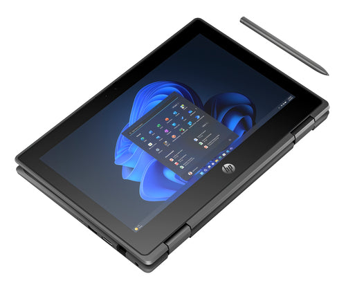 HP Fortis Flip G1i Intel® N N150 Hybrid (2-in-1) 29.5 cm (11.6") Touchscreen HD 8 GB LPDDR5-SDRAM 128 GB UFS Wi-Fi 6E (802.11ax) Windows 11 Pro Black