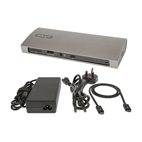 StarTech.com Thunderbolt 4 Dock, 96W Power Delivery, Single 8K/Dual Monitor 4K 60Hz, 3xTB4/USB4 ports, 4xUSB-A, SD, GbE, Thunderbolt 4 Docking Station for Windows or TB3 MacBook, 0.8m Cable