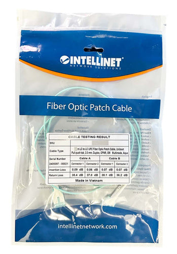 Intellinet 752565 InfiniBand/fibre optic cable 1 m LC MMF Aqua colour