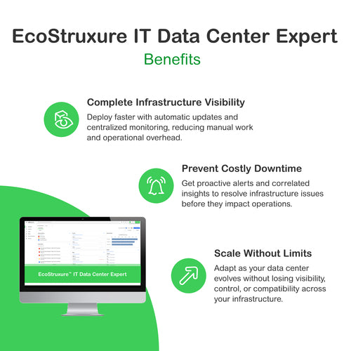 APC Subscription, Ecostruxure IT Data Center Expert, 3 years, 100 nodes, Digital, Monitoring and management of Data Centers 1 license(s) English 3 year(s)