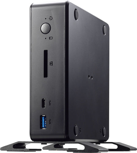Shuttle Nano PC NC10U , Intel Celeron 4205U, 1x HDMI, 1x DP, 1x 2.5" bay, 1x M.2, 1x LAN, 1x COM, Wifi, 24/7 permanent operation, incl. VESA & Stand