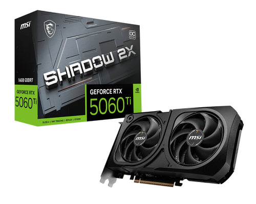 MSI GAMING GeForce RTX 5060 Ti 16G SHADOW 2X OC PLUS NVIDIA 16 GB GDDR7