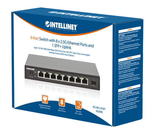 Intellinet 9 Port Switch 8 x 2.5G Ethernet-Ports and 1 SFP+ Uplink