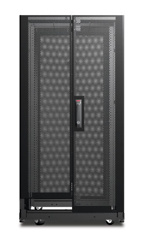 APC NetShelter AV, Server Rack Enclosure, 24U, 10-32 Threaded Rails, Black, 1199H x 600W x 806D mm