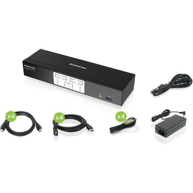 4Port 4K KVM w HDMI USB Audio
