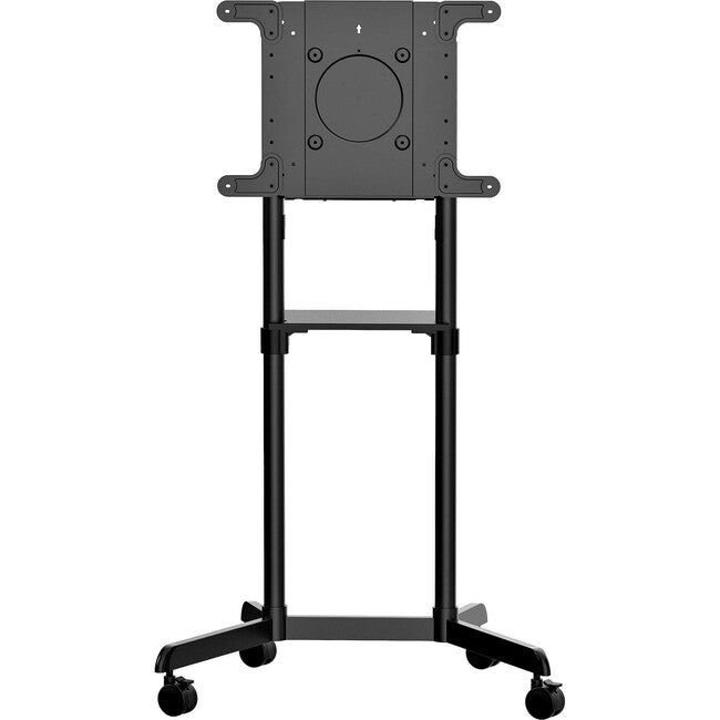 StarTech.com Mobile TV Cart, Portable Rolling TV Stand, 37-70 inch VESA Display Mount (154lb/70kg), Shelf & Storage, Rotate/Tilt Display
