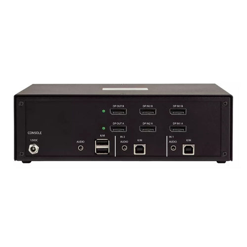 StarTech.com Secure 2-Port Dual-Monitor KVM Switch, DisplayPort, 4K 30Hz, NIAP 4.0 Desktop KVM, Metal Housing, Made in the USA
