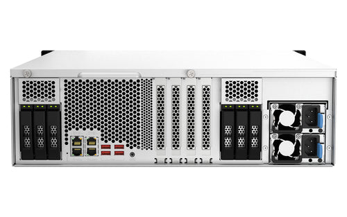 QNAP TS-H2287XU-RP NAS Rack (3U) Intel Xeon E E-2378 64 GB DDR4 0 TB QuTS hero Black, White