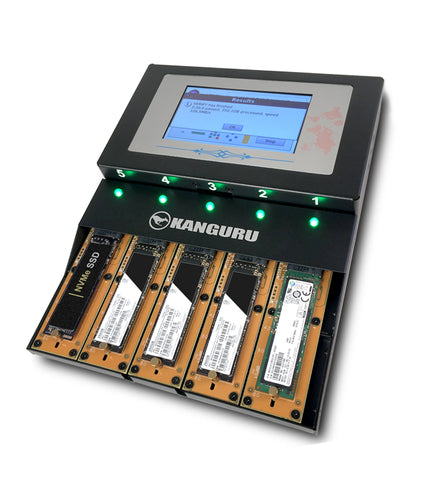 iStorage Kanguru KanguruClone 4 M.2 NVMe SSD Duplicator|Clone up to 4 M.2 NVMe SSDs at once|Copy Speeds of Up to 12GB/min|Powerful Erase and Disk Wipe Features |Standalone System |