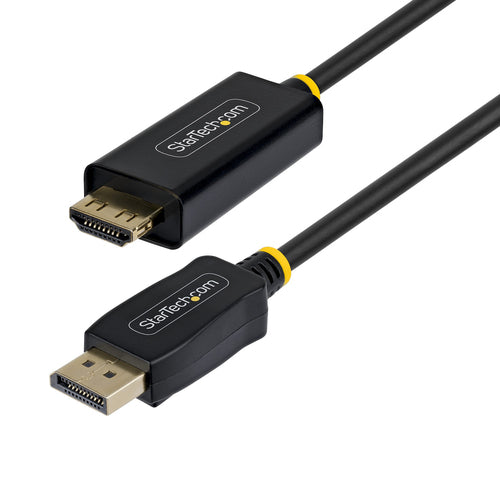 StarTech.com 15ft DisplayPort to HDMI Adapter Cable with Gripping Connectors, 4K 60Hz, HDR, Uni-Directional DP to HDMI Video Converter, DP Desktop to HDMI Monitor