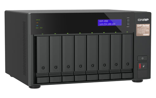 QNAP QVP-85B NAS/storage server Tower Intel® Core™ i5 32 GB DDR4 HDD QVR Pro Black