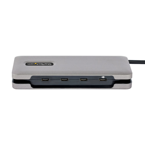 StarTech.com 4-Port USB-C Hub, 4x USB-C Ports, USB 3.2 Gen 2 (10Gbps) - Portable USB C Hub with 100W Power Delivery Pass-Through - USB Type C Hub w/ 12.6in/32cm Wrap-Around Cable