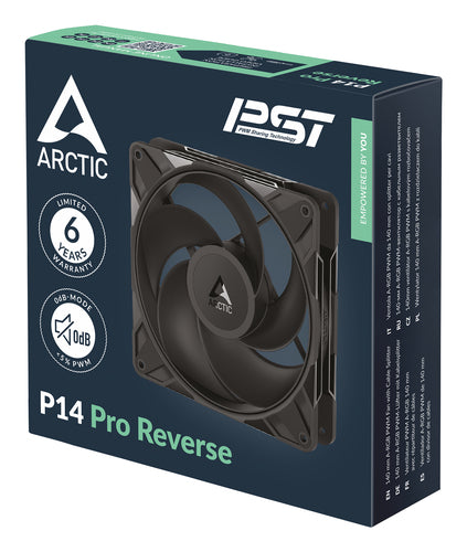 ARCTIC Freezer P14 Pro Reverse - 140 mm A-RGB PWM Fan with Cable Splitter