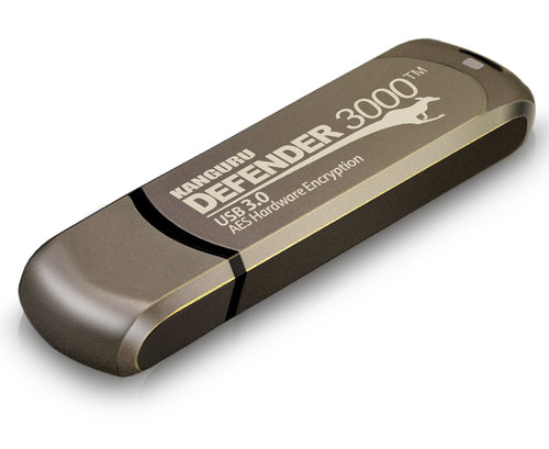 iStorage Kanguru Defender 3000™ SuperSpeed USB 3.0 512 GB| Secure Flash Drive | FIPS 140-3 Level 3 pending, FIPS 140-2 Level 3 Certified | AES-XTS 256-bit Hardware Encryption | TAA Compliant|