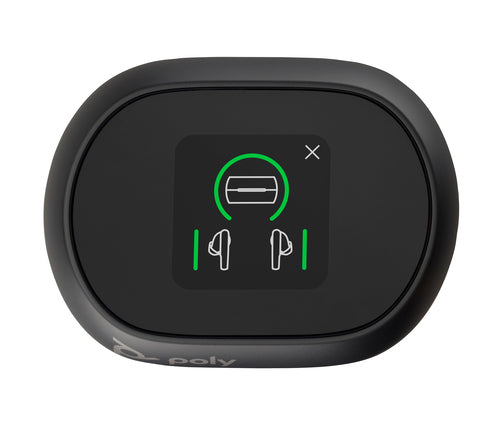 HP Poly Voyager Free 60+M UC Carbon Black Earbuds +BT700 USB-C Adapter +Touchscreen Charge Case