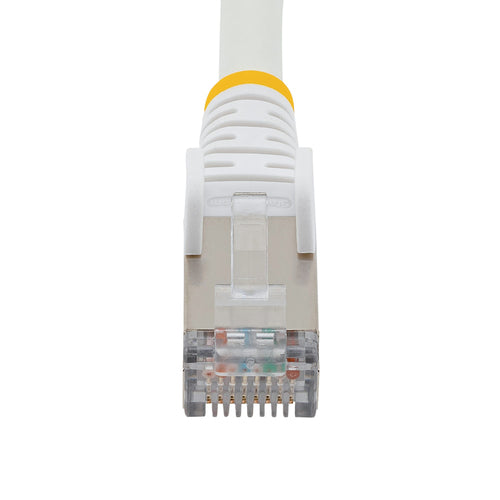 StarTech.com 50ft White CAT6a Ethernet Cable, Snagless RJ45, 10GbE, 100W PoE++, S/FTP, LSZH, 27AWG Pure Bare Copper Wire, 500MHz, Shielded Network Patch Cord w/Strain Reliefs, Individually Tested/ETL Verified