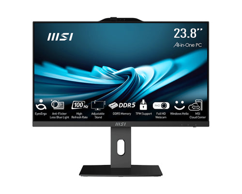 MSI Pro AP242P 14M-693UST Intel® Core™ i5 i5-14400 60.5 cm (23.8") 1920 x 1080 pixels All-in-One PC 16 GB DDR5-SDRAM 1 TB SSD Windows 11 Pro Wi-Fi 6E (802.11ax) Black