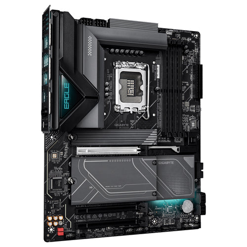 GIGABYTE Z890 EAGLE WIFI7 PLUS Motherboard - Supports Intel Core Ultra (Series 2) CPUs, 14+1+2 phases VRM, up to 9466MHz DDR5 (OC), 1xPCIe 5.0 + 3xPCIe 4.0, Wi-Fi 7, 2.5GbE LAN, USB 4