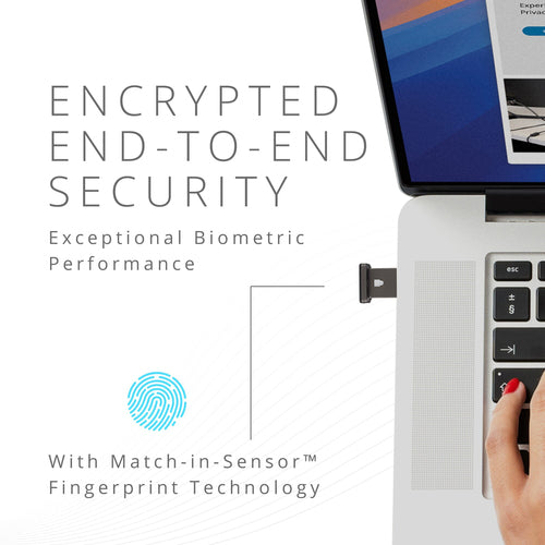 Kensington VeriMark Guard 2.1 USB-A Fingerprint Security Key -FIDO2, WebAuthn/CTAP2.1, FIDO U2F-Cross Platform