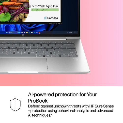 HP ProBook 4 G1i AI Wolf Pro Security Edition Intel Core Ultra 5 225U Laptop 35.6 cm (14") WUXGA 16 GB DDR5-SDRAM 1 TB SSD Wi-Fi 7 (802.11be) Windows 11 Pro Silver