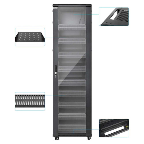 Intellinet Pro Line Network Cabinet with Integrated Fans, 42U