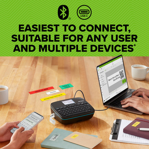 DYMO LabelManager Executive 640 CB Portable Label Printer Kit with Carry Case and 3 Label Cassettes | Compact QWERTY Label Maker | Bluetooth & USB Connectivity | Compatible with D1 Labels